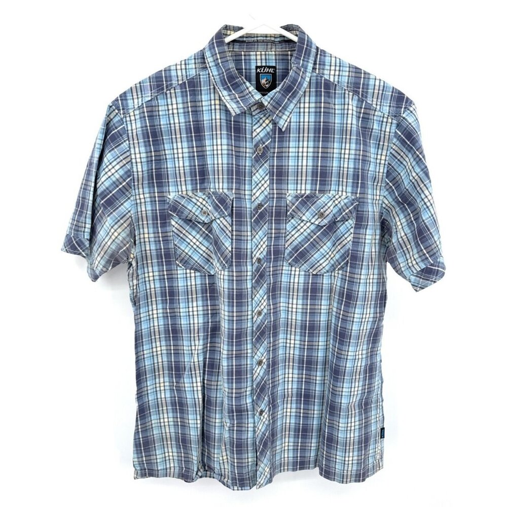 Kühl Men's Plaid‎ Short Sleeve Button Up Shirt Suncel Casual Wear Sz L